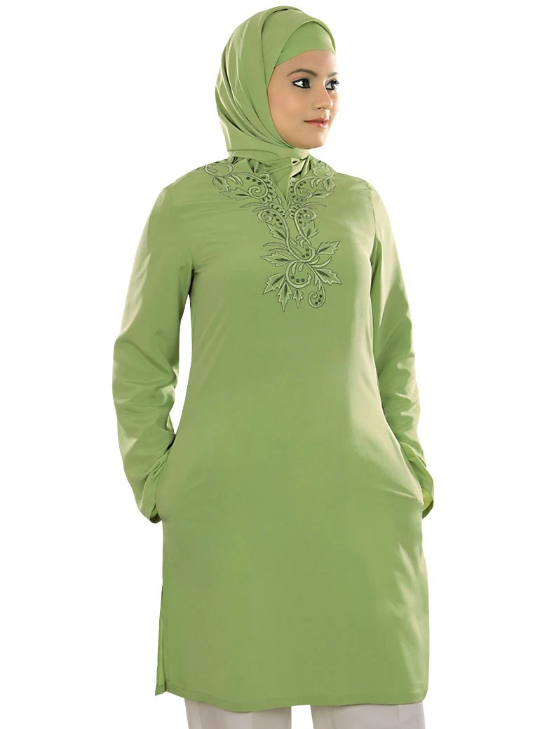 Crepe V-Neck A-line Tunic