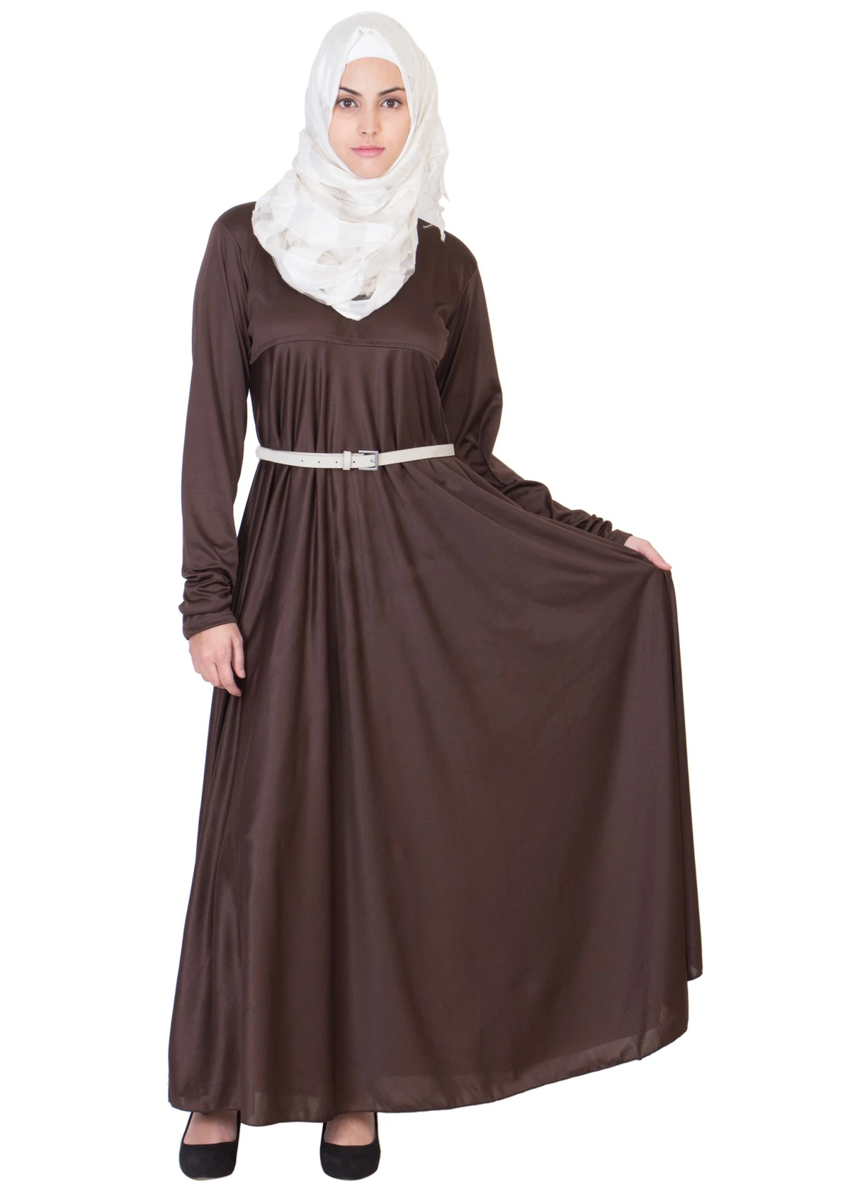 Brown Full Flair Abaya