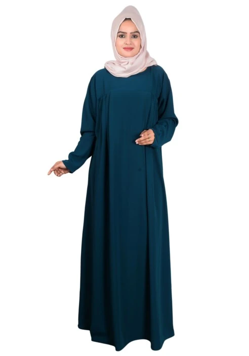 Bottle Green Single Layer Abaya