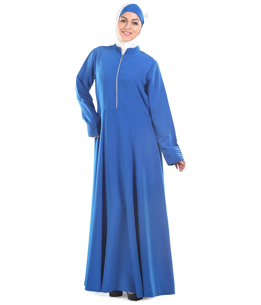 Blue Kashibo Stitched Abaya-Burqas without Hijab