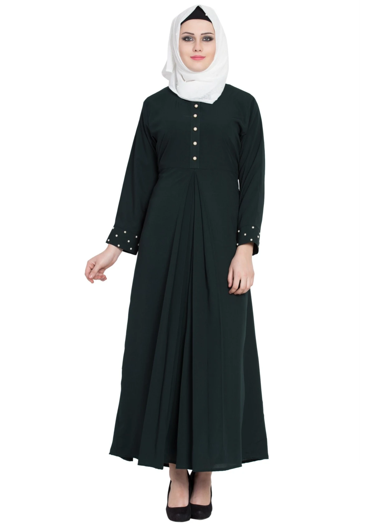 Casual Flared Abaya wiith Yoke Design