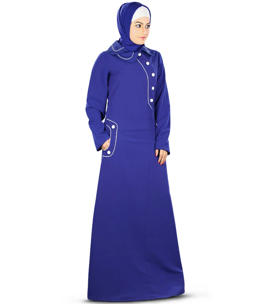 Blue Kashibo Designer Formal Nursing Abaya