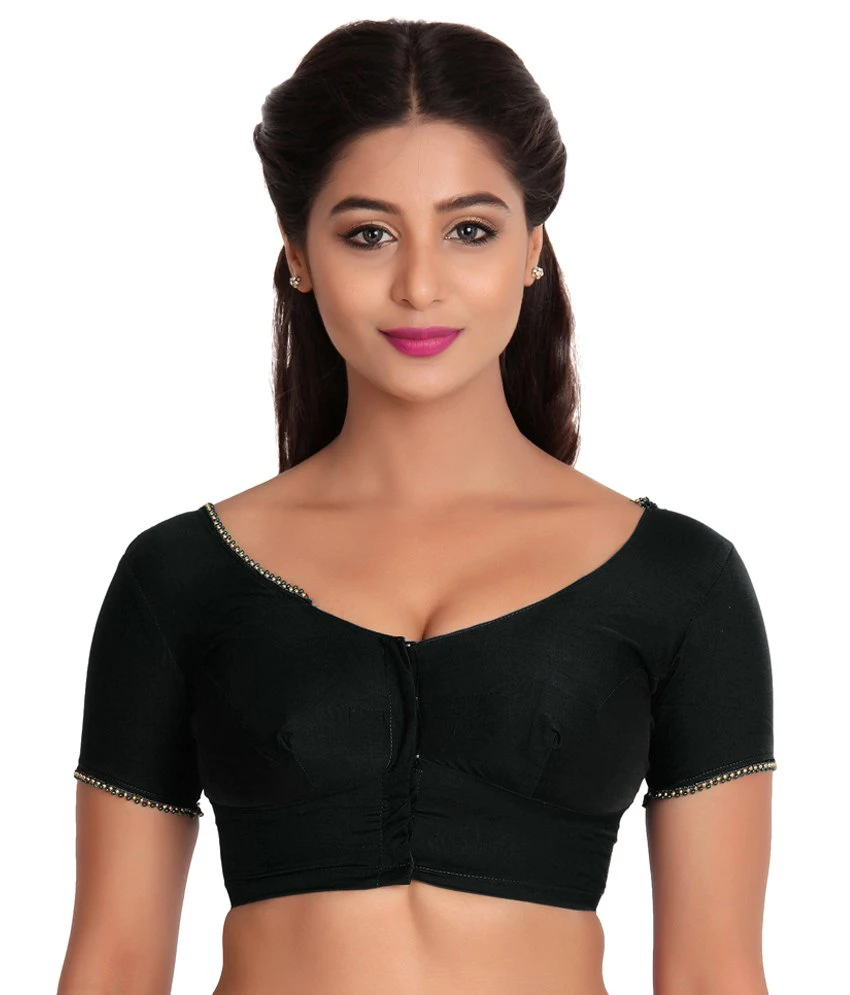 Parvin Black Silk Blouses