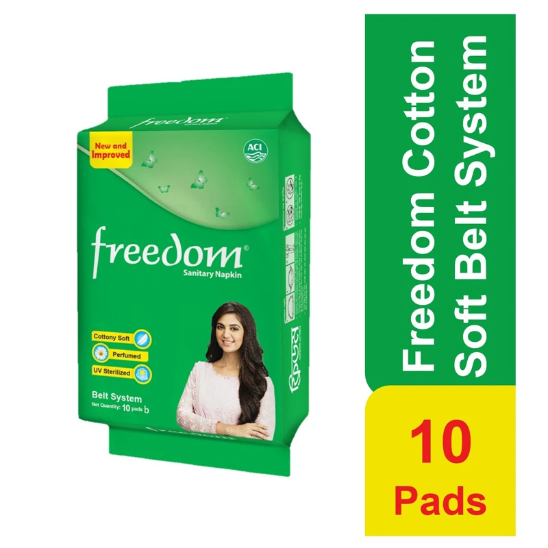 Freedom Sanitary Napkin Belt System 10 Pads