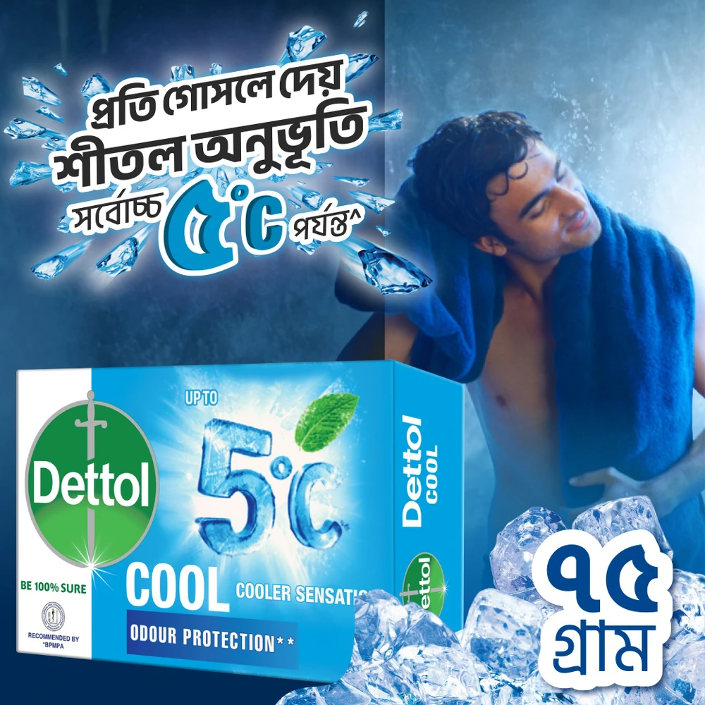 Dettol Bathing Soap Bar Cool 75 gm