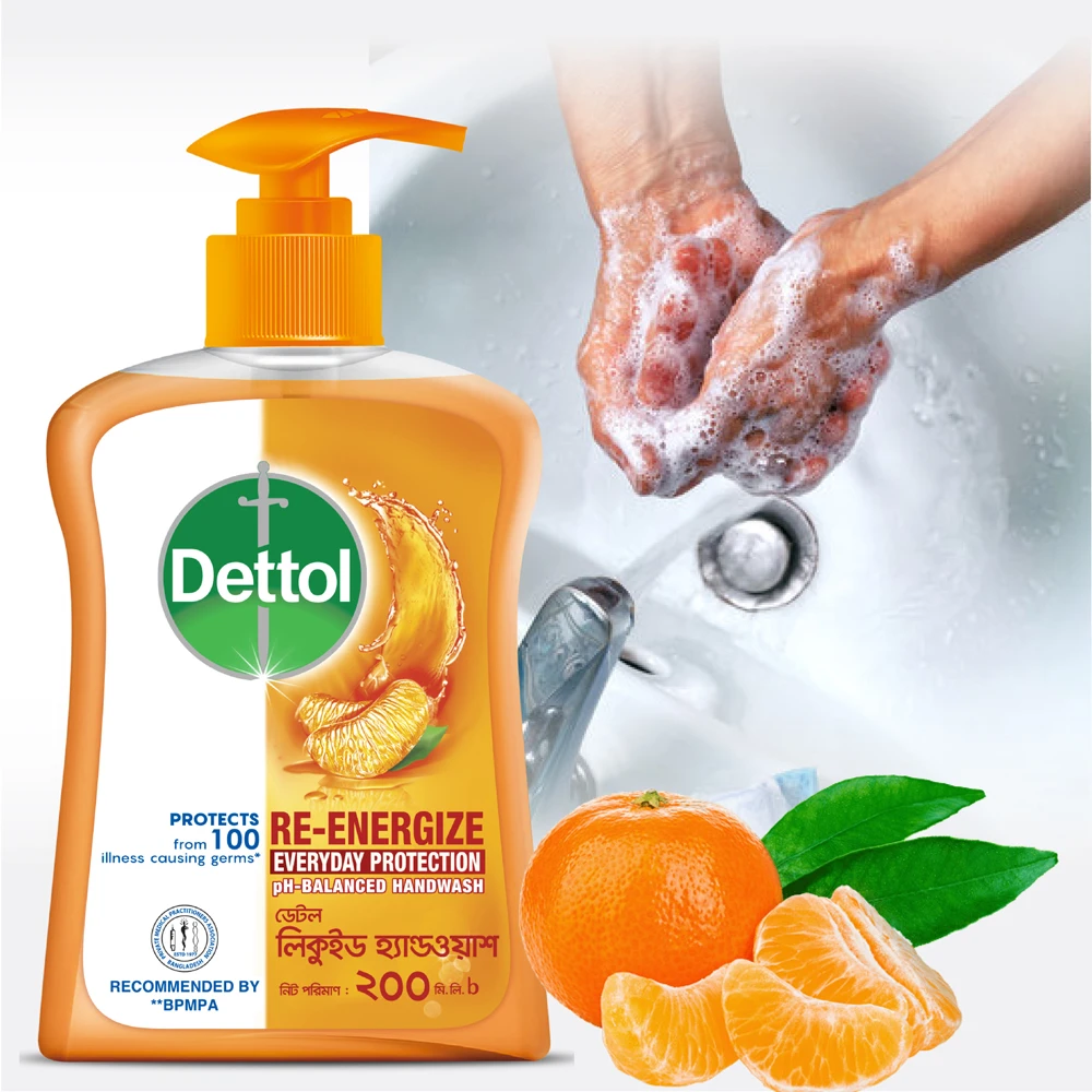 Dettol Handwash Re-Energize Ph Balanced Liquid 200ml